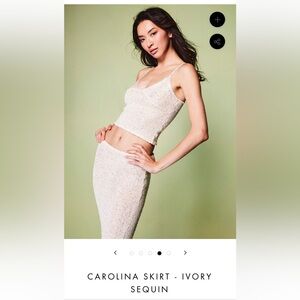 ASTA RESORT CAROLINA SEQUIN SKIRT AND CAMISOLE - XS